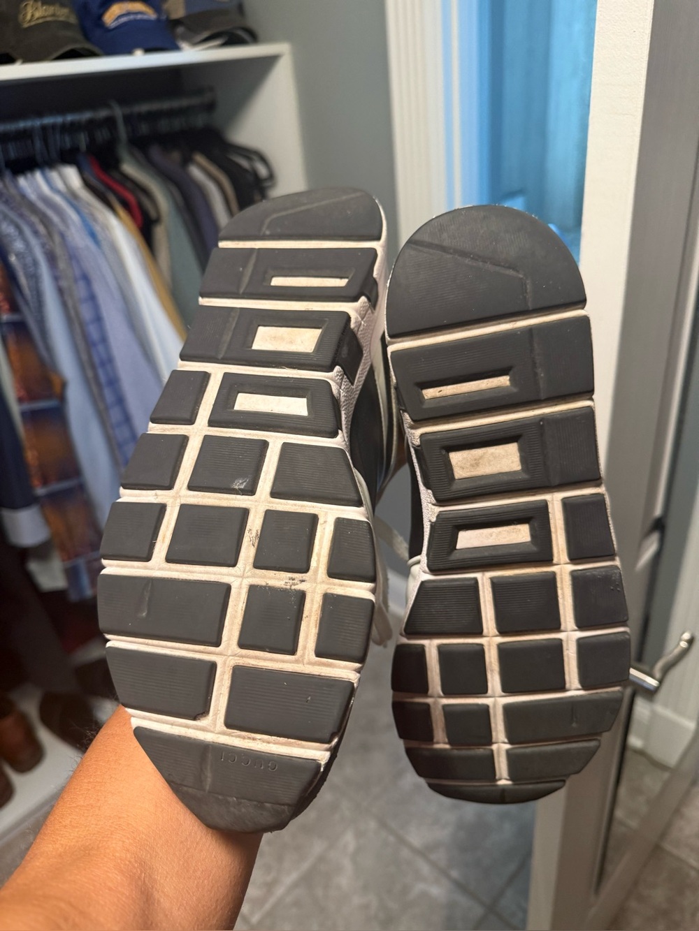 White and Black Logo Sneakers - Picture 6 of 6